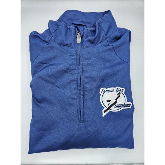 Reebok NHL Tampa Bay Lightning Pullover Navy Blue Hockey Jacket - Picture 1 of 11
